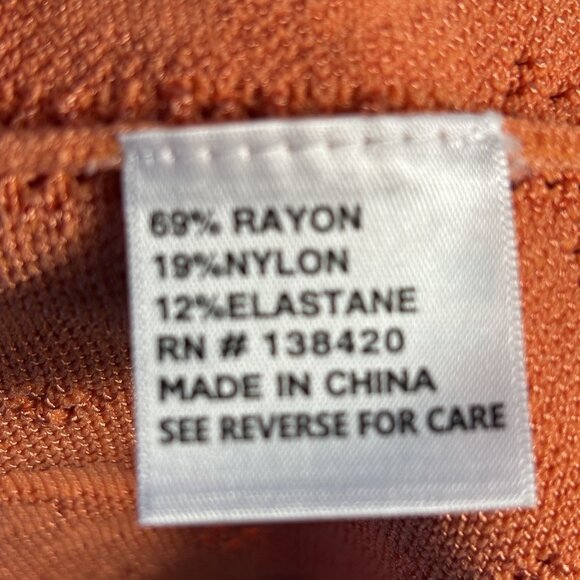 Etcetera XS Orange Knit Sleeveless Dress With Fit & Flare Design - Picture 8 of 11